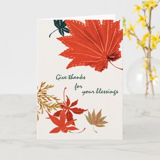 オ素朴レンジと金ゴールド与え感謝してい カード (黄色い花)