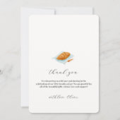 オ素朴ンミニマルブの赤ちゃんシャワーのベーキングパン サンキューカード (正面)