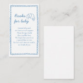 オ素朴ーベン赤ちゃんシャワーのベビーパン用の本 エンクロージャーカード (正面/裏面)