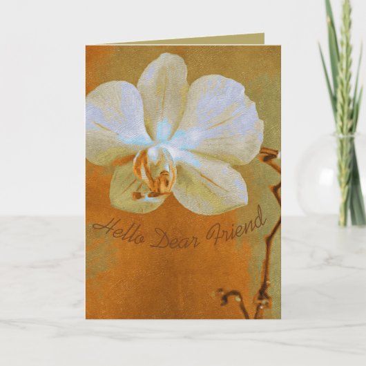 オ考えるレンジのかわいらし影のオーキッド カード (正面)