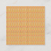 オ表現レンジと黄鮮やか色のスタイル コーリングカード (裏面)