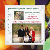 オ親愛ラフ年おもしろいペット犬の写真クリスマス手紙 シーズンカード