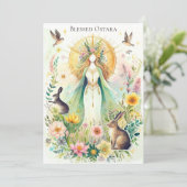 オ賛美スタラ異教のウィッカ信者フラットホリデーカード シーズンカード (スタンド正面)