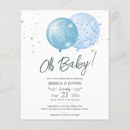 オ赤ちゃんブルー風船ベビーシャワー