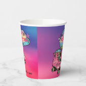 オ転がバーローラースケート女子バースデーパーティー 紙コップ (左)