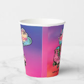 オ転がバーローラースケート女子バースデーパーティー 紙コップ (右)