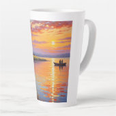 オ鮮やかパル：グロー芸術的 カフェラテマグ (右アングル)