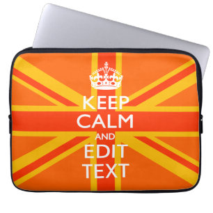 オ鮮やかレ保ンジCalm Your Text Union Jack ラップトップスリーブ