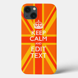 オ鮮やかレ保ンジCalm Your Text Union Jack iPhone 13ケース