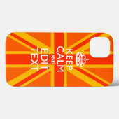 オ鮮やかレ保ンジCalm Your Text Union Jack Case-Mate iPhoneケース (裏面 (横))