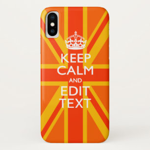 オ鮮やかレ保ンジCalm Your Text Union Jack iPhone X ケース