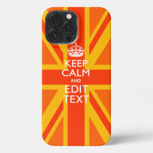 オ鮮やかレ保ンジCalm Your Text Union Jack iPhone 13 Pro Maxケース