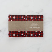 オ鹿おもしろいバッファロープレイドバーラップクリスマス シーズンカード (内部)