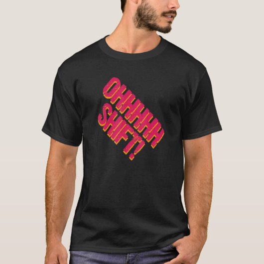 オ・シフトおもしろいサイクリスト上り坂T Tシャツ (正面)