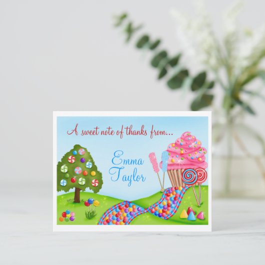 オ スウィート キャンディ ランドカップケーキとポップ ポストカード (スタンド正面)