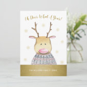 オ・ディア・ワット・ア・イヤー引用文家族の写真 シーズンカード (スタンド正面)