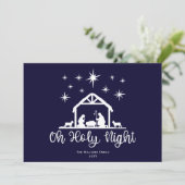 オ・ホーリー・ナイト スクリプト タイポグラフィー クリスマス 誕生 3枚写真 (スタンド正面)