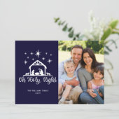 オ・ホーリー・ナイト・スクリプト・タイポグラフィー・ネイティビティ4枚写真 シーズンカード (スタンド正面)