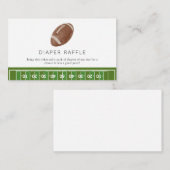 オ・ボーイ・フットボール赤ちゃんシャワーラッフル エンクロージャーカード (正面/裏面)