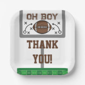 オ・ボーイ・フットボール・ベビーシャワー ペーパープレート (正面)