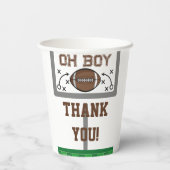 オ・ボーイ・フットボール・ベビーシャワー 紙コップ (裏面)