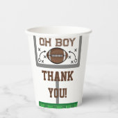 オ・ボーイ・フットボール・ベビーシャワー 紙コップ (正面)