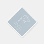 オ・ボーイ・ミニマルモダンリスト赤ちゃんシャワー スタンダードカクテルナプキン (角)