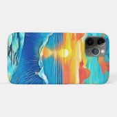 オceanサンセットウェーブアート Case-Mate iPhoneケース (裏面(横))