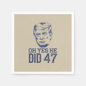 オYes彼は47トランプ2024した スタンダードカクテルナプキン (正面)