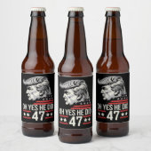 オYes彼は47トランプ2024した ビールラベル (ボトル)