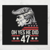 オYes彼は47トランプ2024した ビールラベル (シングルラベル)