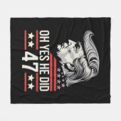 オYes彼は47トランプ2024した フリースブランケット (正面(横))