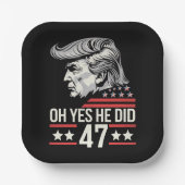 オYes彼は47トランプ2024した ペーパープレート (正面)