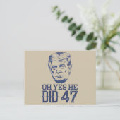 オYes彼は47トランプ2024した ポストカード (スタンド正面)