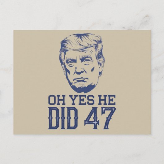 オYes彼は47トランプ2024した ポストカード (正面)
