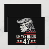オYes彼は47トランプ2024した ポストカード (正面/裏面)