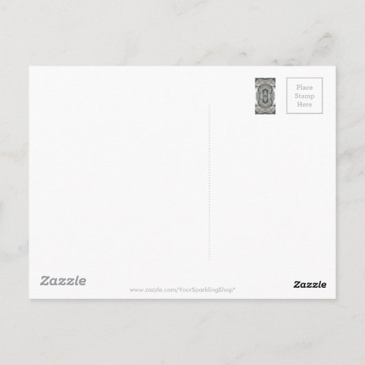 カлейドスコープ デザイン ライトグレー ダークグレー パターン ポストカード (裏面)