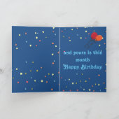 &カおもしろいウトバスセットハウンド誕生日カード カード (内部)