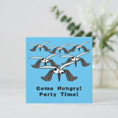カおもしろいス来空腹の夏BBQパーティー時間 招待状 (スタンド正面)