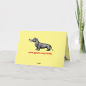 カおもしろいットなダックスフントハッピーバースデー カード (裏面)