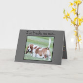 カおもしろいットバセットハウンド付き誕生日カード カード (黄色い花)