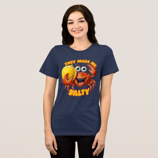 カおもしろいニ トライブレンドTシャツ (正面全面)