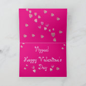 カおもしろいワイトなバセットハウンズ付き「バレンタインデー」 シーズンカード (内部)