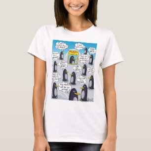 カおもしろいワイトペンギン Tシャツ