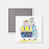 『カお洒落ワイト・ピグ・アンド・ウィ』 マグネット (正面/裏面)