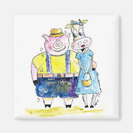 『カお洒落ワイト・ピグ・アンド・ウィ』 マグネット