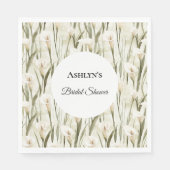 カかわいらしラリリーフラワーズブライダルシャワー スタンダードランチョンナプキン (正面)