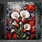 カはっきりしたラ・リリー – 印象的なフローラ・デコパージュ 薄葉紙