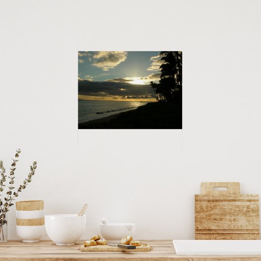 カアナパリの夕日 ポスター (キッチン)