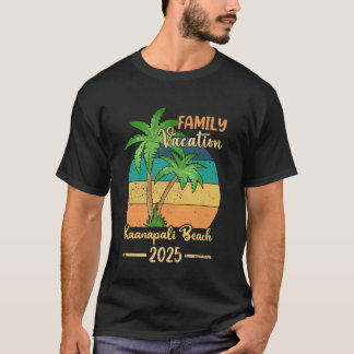 カアナパリビーチ ハワイ ファミリー バケーション 2025 夏季 Tシャツ